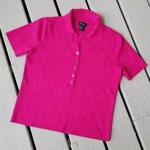 M dark pink short sleeve sweater